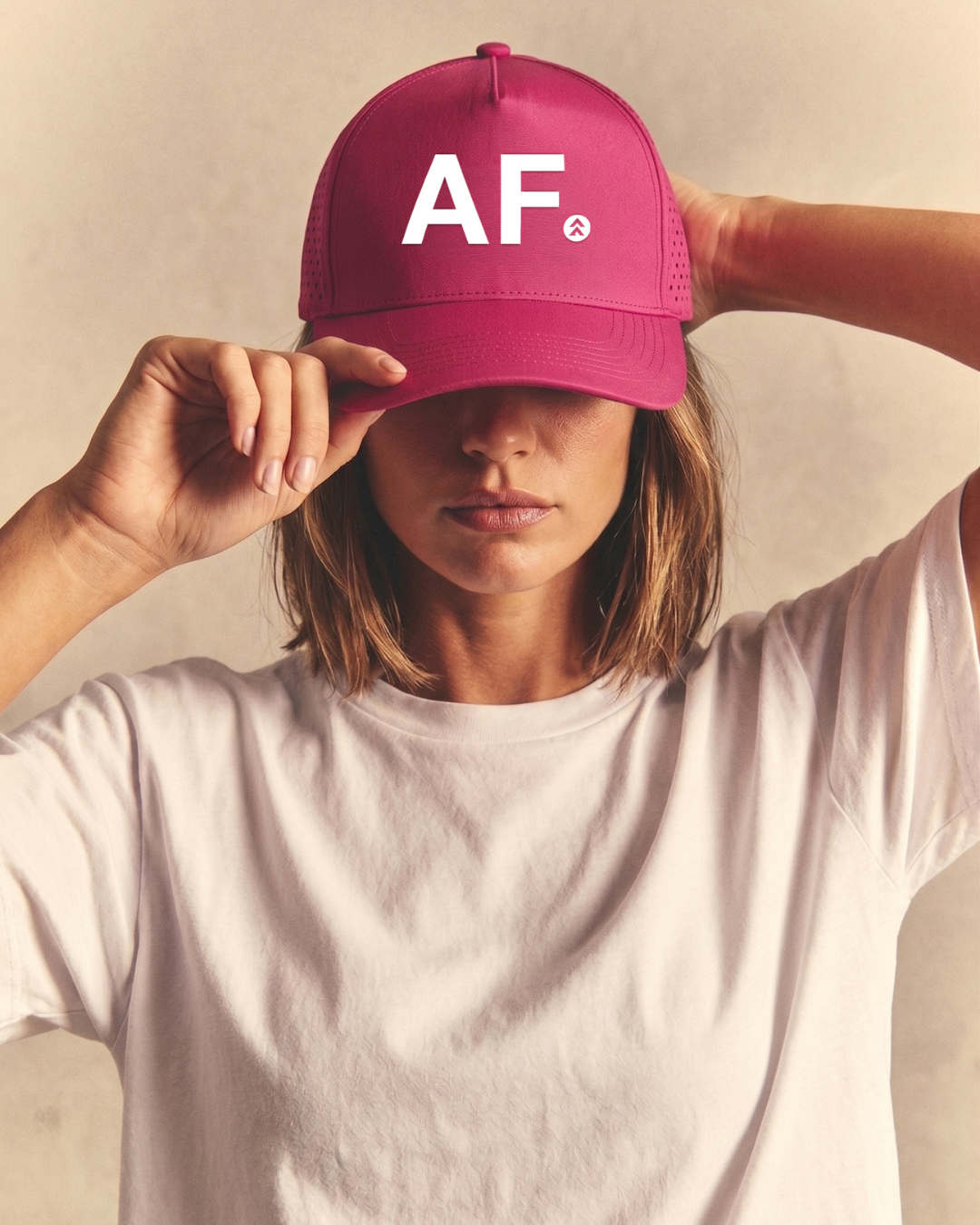 [GIVE AF] Trucker Hat - Blush-1