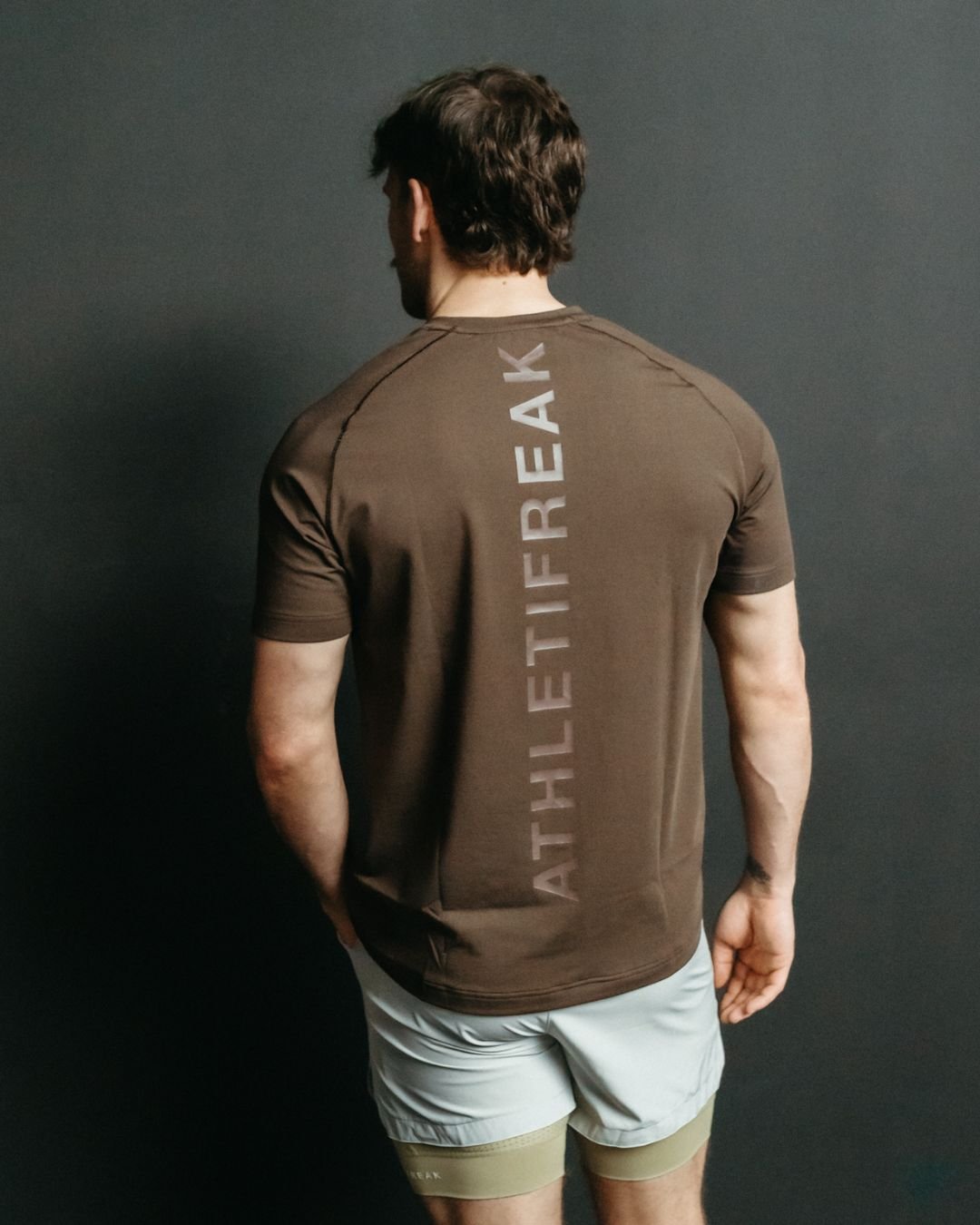 [INFINITECH] Logo Training Tee - Espresso - Tee - Athletifreak | Athletic & Gym Wear, Athleisure
