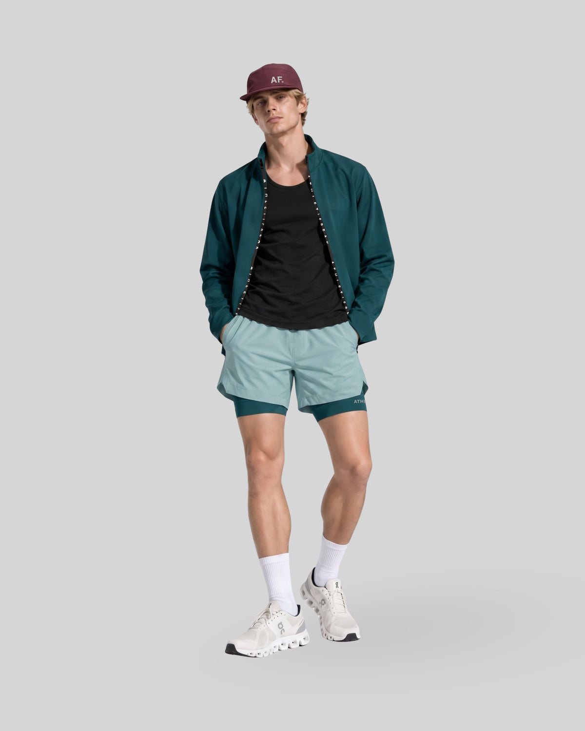 [CORE] Training Shorts 4" - Aqua  / Forest-1