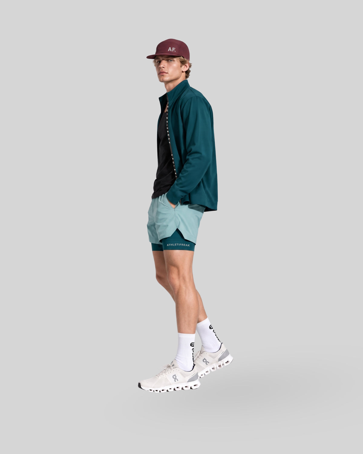 [CORE] Training Shorts 4" - Aqua  / Forest-2
