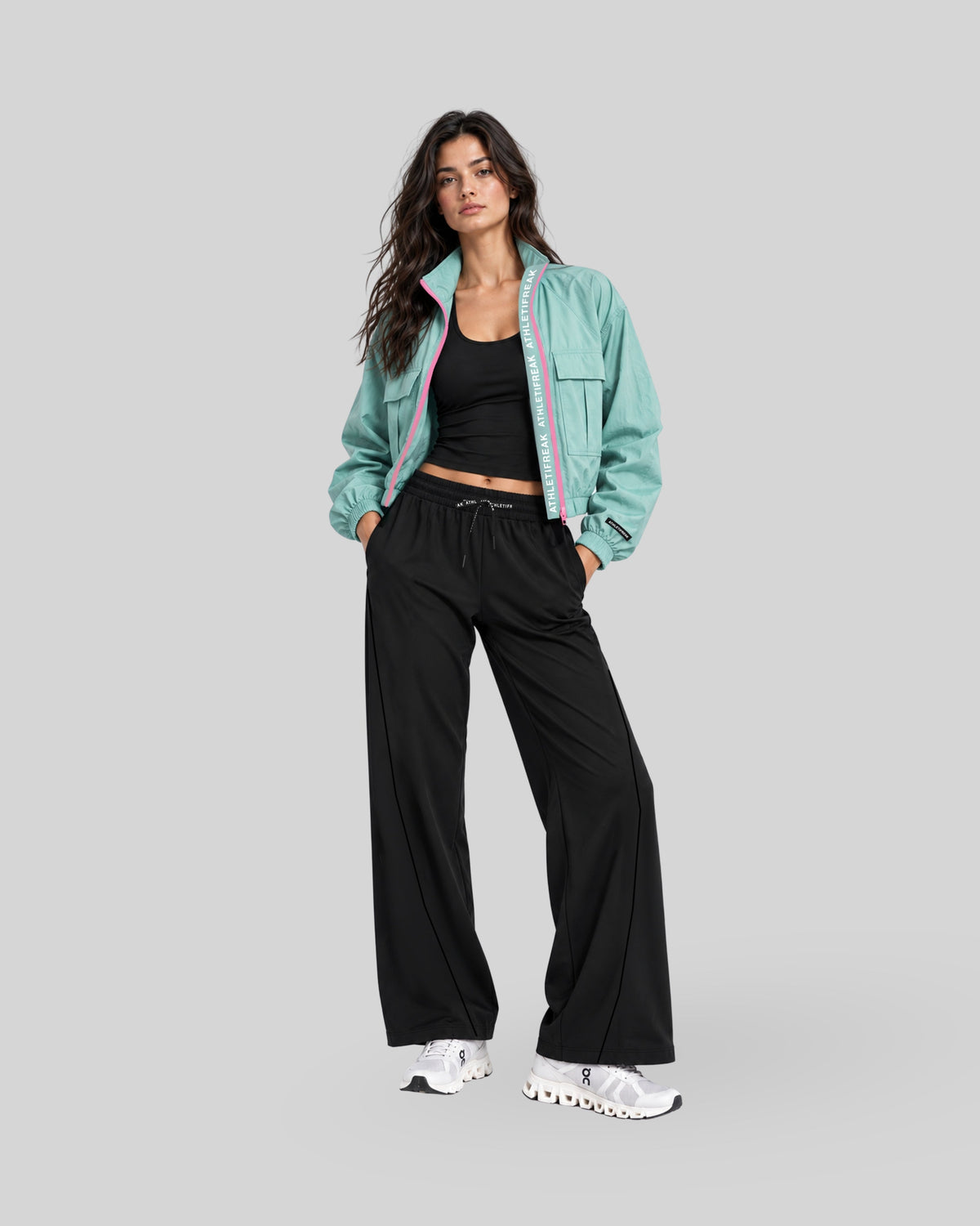 [AIRLITE] Spray Jacket - Aqua / Blush-1