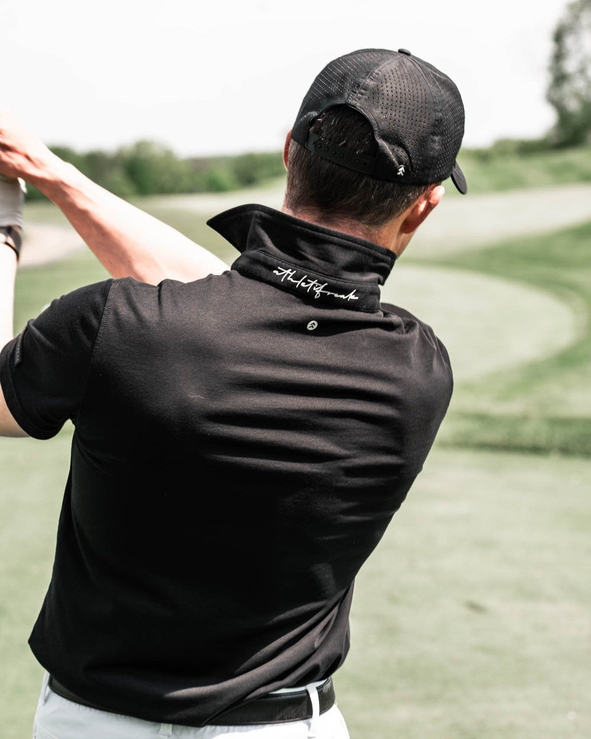 [HYBRID] Tech Polo - Black - Tee - Athletifreak | Athletic & Gym Wear, Athleisure
