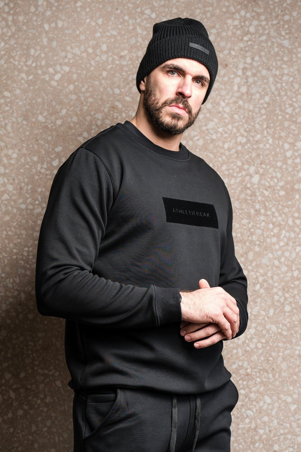 [ULTRALUX] Classic Crew Sweatshirt - Black - Sweatshirts - Athletifreak | Athletic & Gym Wear, Athleisure