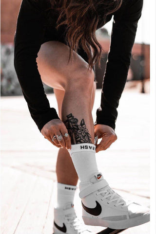 D.Feet the Odds Crew Socks - White - Socks - Athletifreak | Athletic & Gym Wear, Athleisure