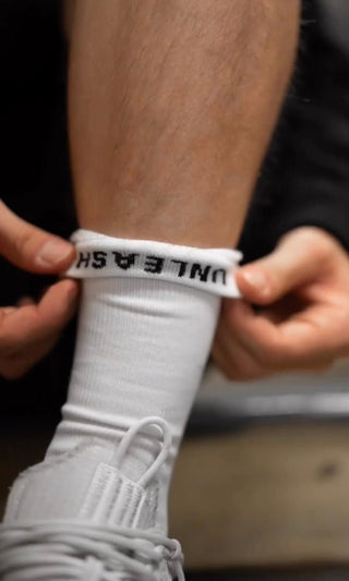 D.Feet the Odds Crew Socks - White - Socks - Athletifreak | Athletic & Gym Wear, Athleisure