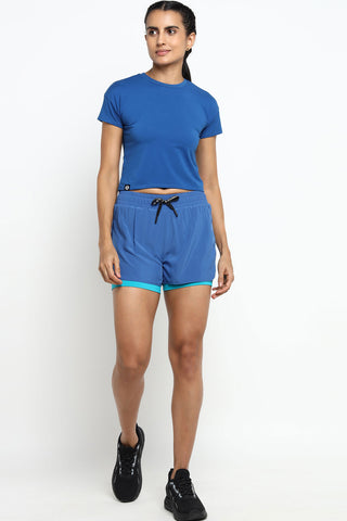 [INFINITECH] Training Crop Tee - Azul