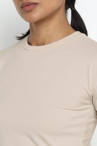 [INFINITECH] Training Crop Tee - Stone