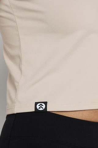 [INFINITECH] Training Crop Tee - Stone