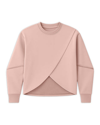 [ULTRALUX] Crossover Sweatshirt - Rose
