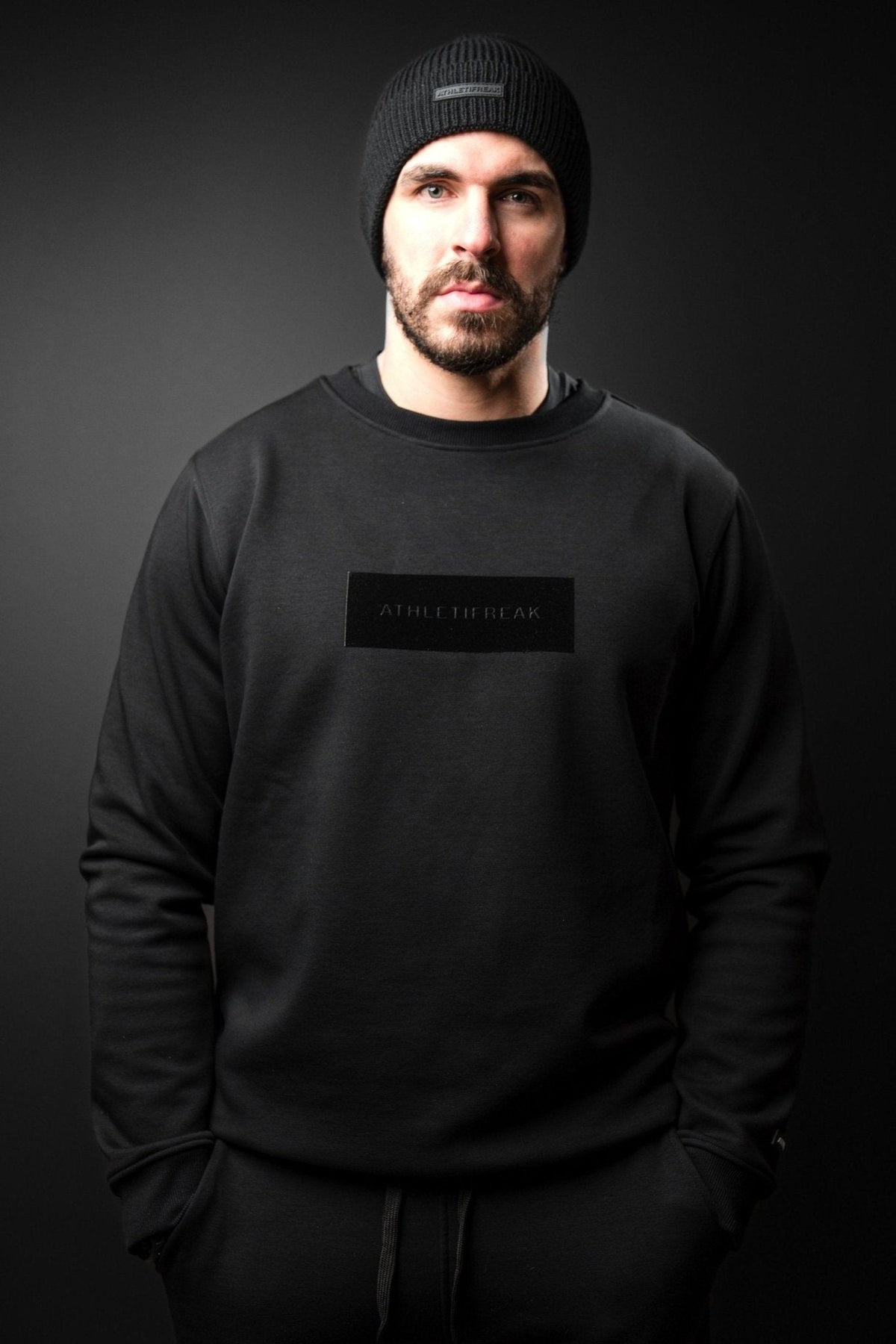 [ULTRALUX] Classic Crew Sweatshirt - Black - Sweatshirts - Athletifreak | Athletic & Gym Wear, Athleisure