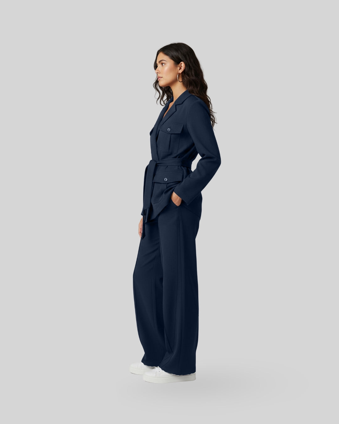 [EASYLUXE] Fly Blazer - Navy-3