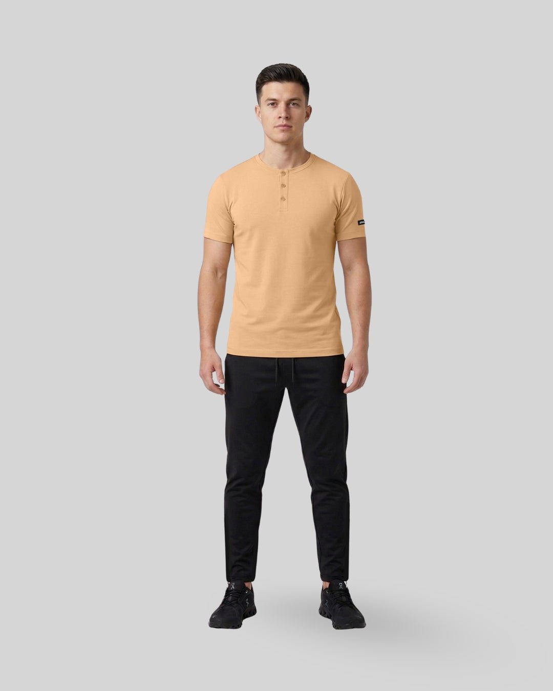 [HYBRID] Henley Cruise - Latte - Tee - Athletifreak | Athletic & Gym Wear, Athleisure