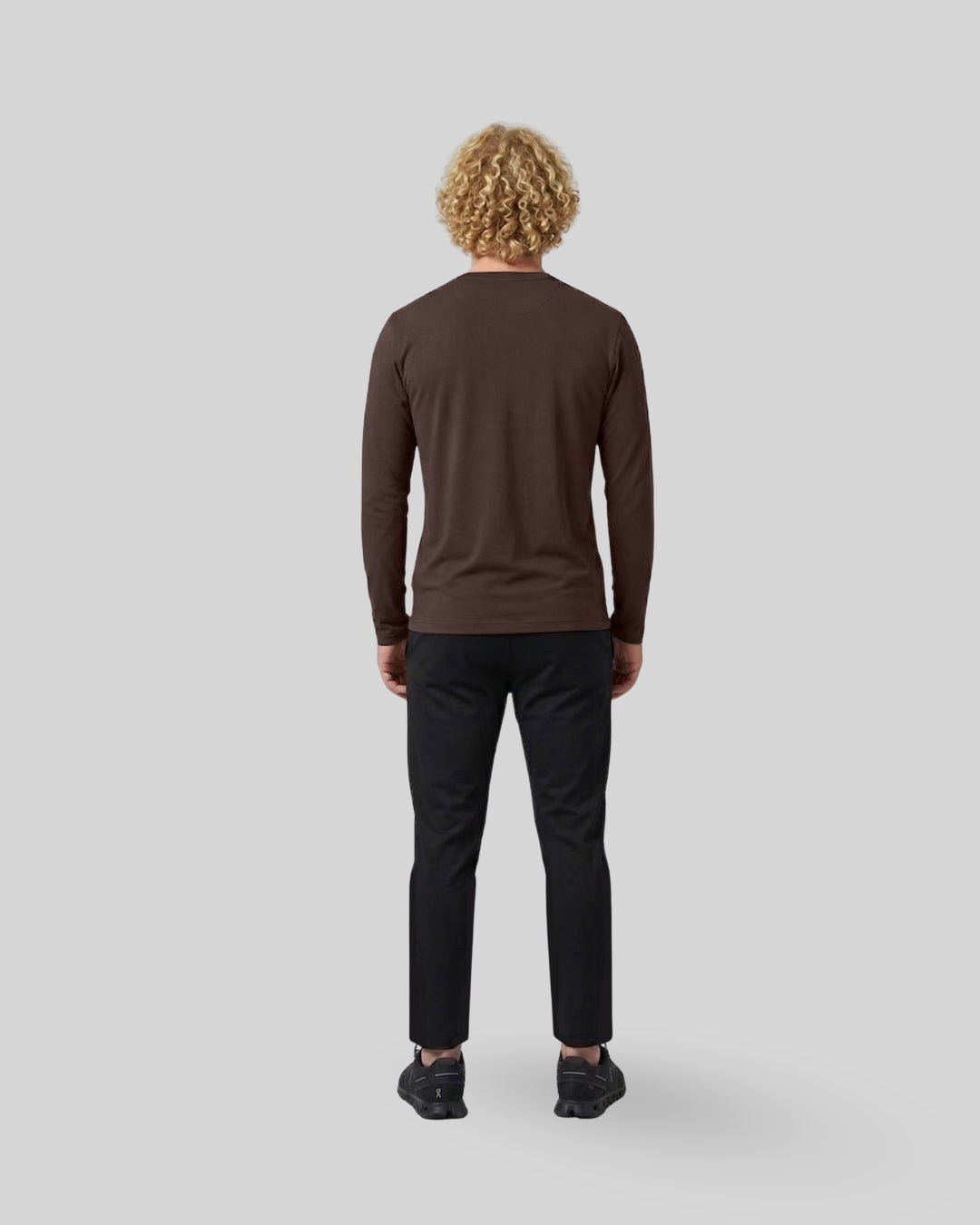 [HYBRID] Henley Long Sleeve - Espresso - Tee - Athletifreak | Athletic & Gym Wear, Athleisure