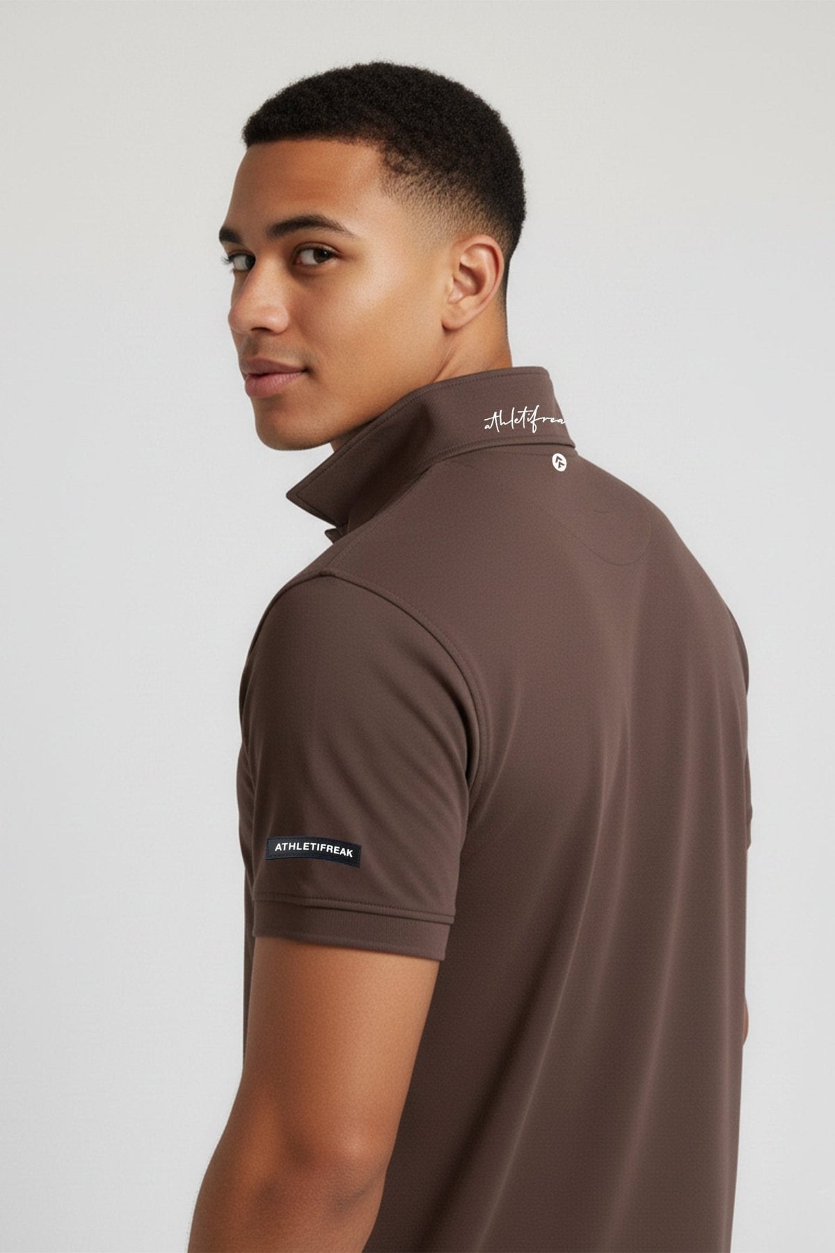 [HYBRID] Tech Polo - Espresso - Tee - Athletifreak | Athletic & Gym Wear, Athleisure