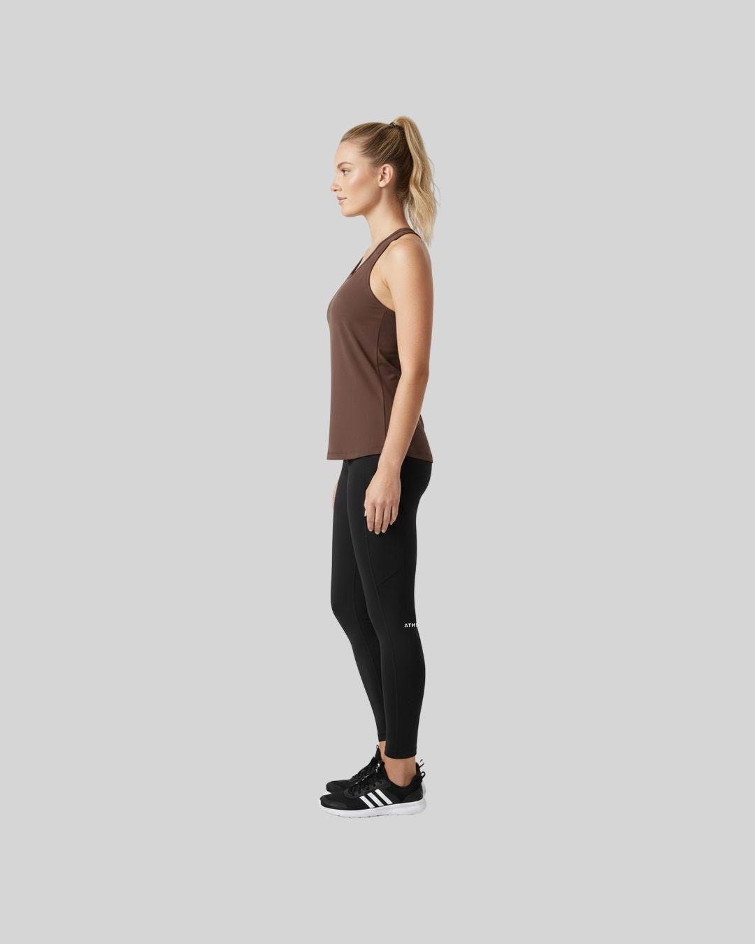 [INFINITECH] Racerback Tank - Espresso - Tank - Athletifreak | Athletic & Gym Wear, Athleisure