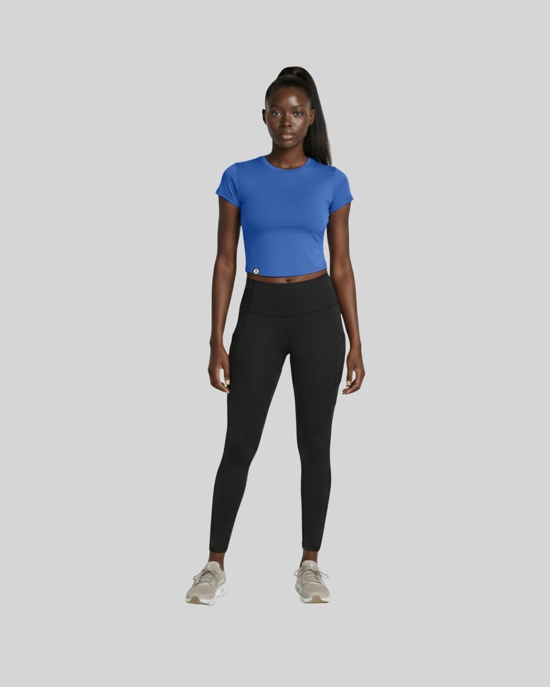 [INFINITECH] Training Crop Tee - Azul - Tee - Athletifreak | Athletic & Gym Wear, Athleisure