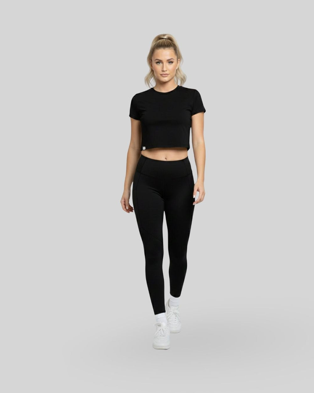[INFINITECH] Training Crop Tee - Black - Tee - Athletifreak | Athletic & Gym Wear, Athleisure