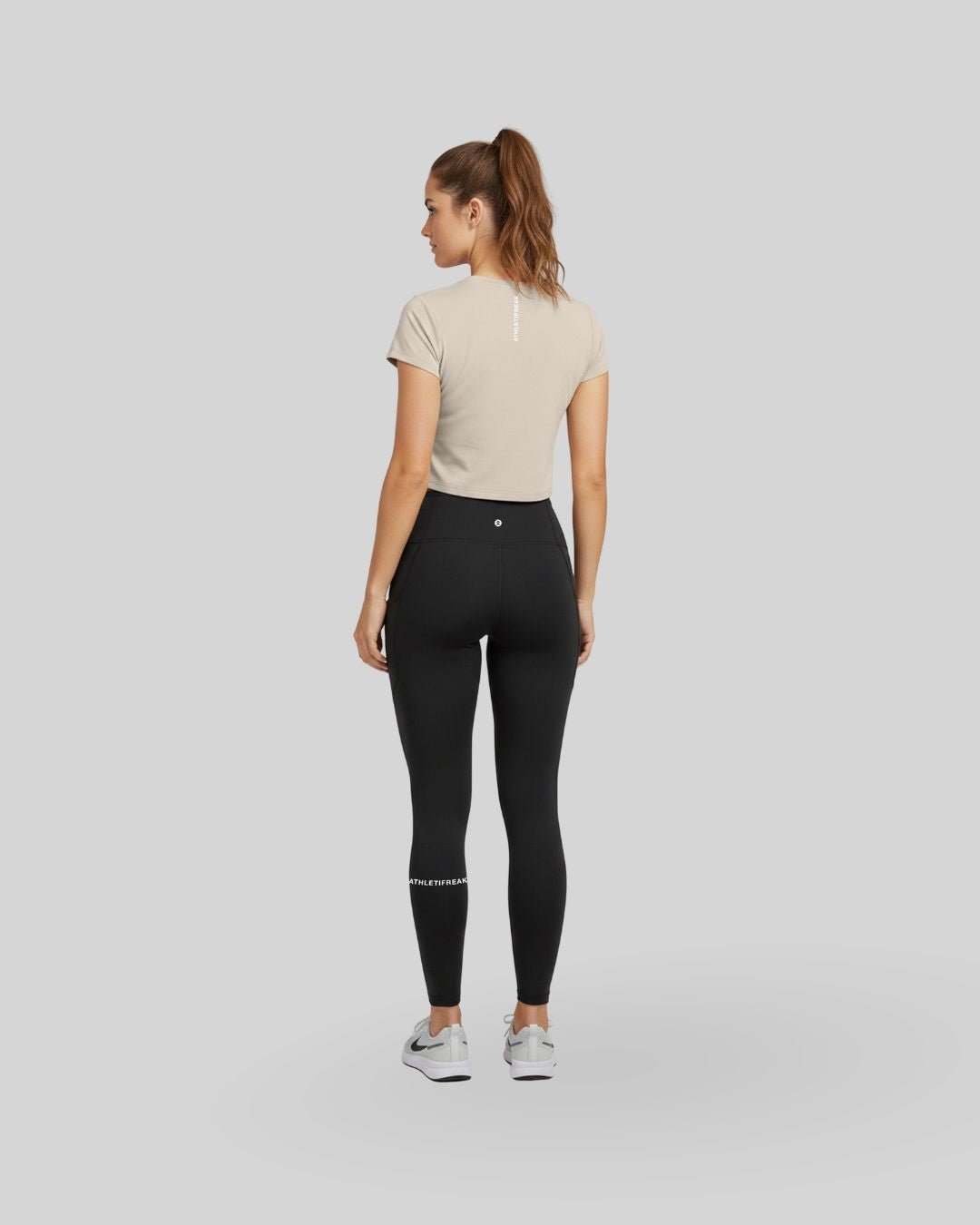 [INFINITECH] Training Crop Tee - Stone - Tee - Athletifreak | Athletic & Gym Wear, Athleisure