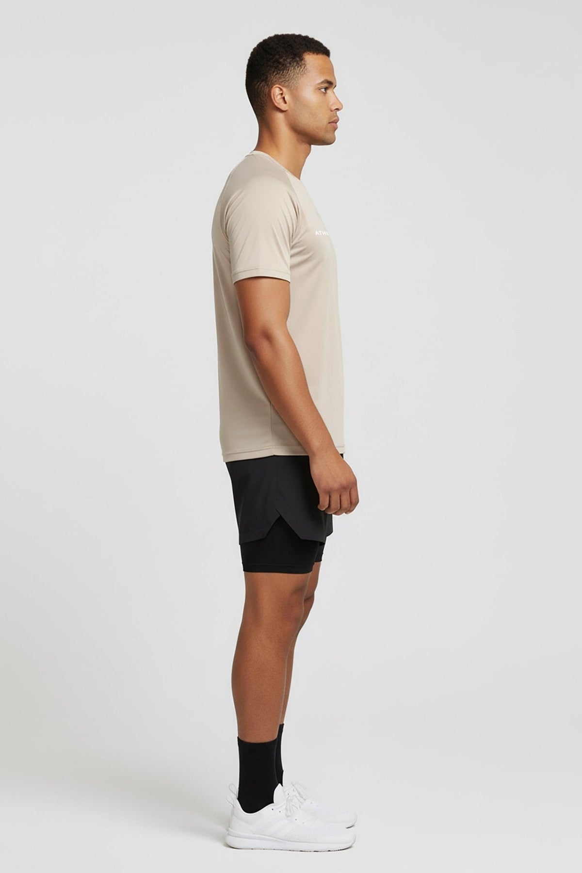 [INFINITECH] Training Tee - Stone - Tee - Athletifreak | Athletic & Gym Wear, Athleisure